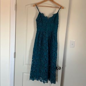 Teal cocktail dress